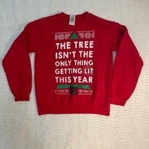 CUTE Ugly Christmas Sweater THE TREE ISN’T THE ONLY THING GETTING LIT THIS YEAR